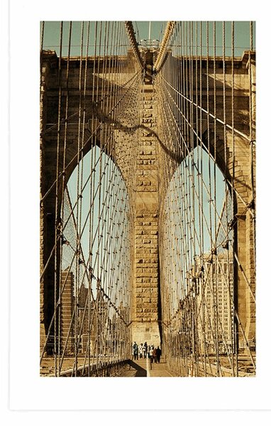 Poster cu passepartout podul Manhattan în New York