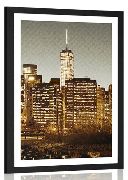 Poster cu passepartout centrul New York-ului