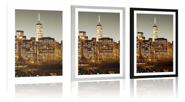 Poster cu passepartout centrul New York-ului