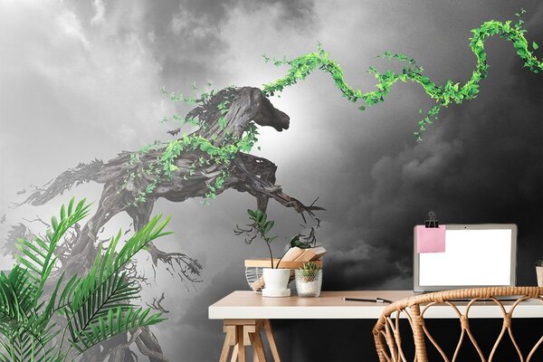 Tapet calul în design unic