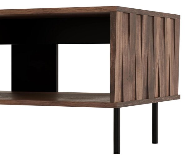 Masuta cafea SWING LAW-1, nuc/negru, PAL laminat/otel, 100x54x45 cm