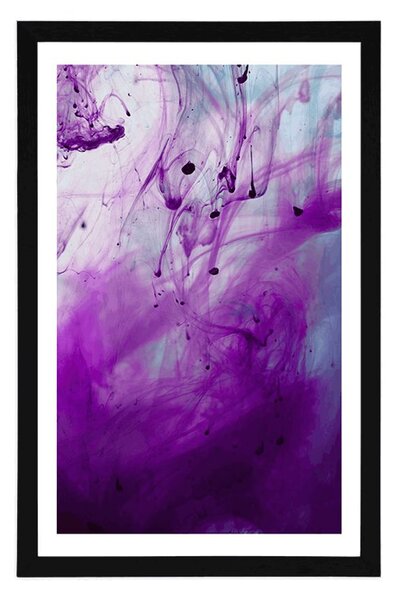 Poster cu passepartout abstracție magică violetă