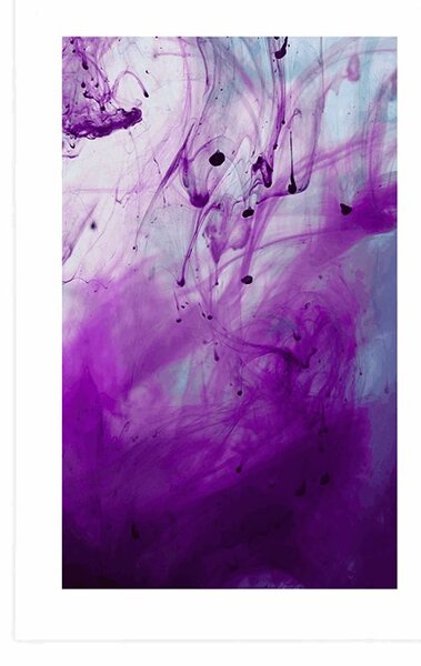 Poster cu passepartout abstracție magică violetă