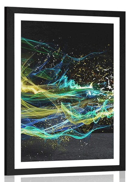 Poster cu passepartout abstracție modernă colorată