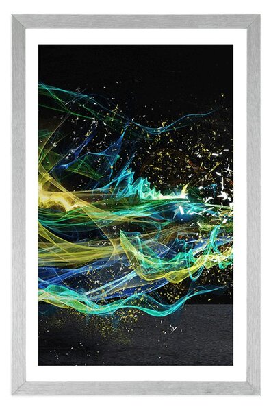 Poster cu passepartout abstracție modernă colorată