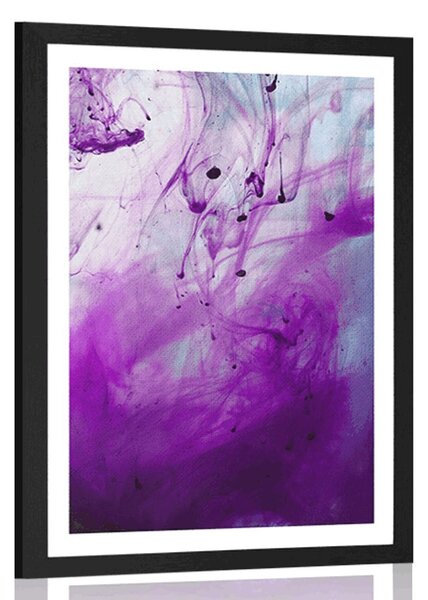 Poster cu passepartout abstracție magică violetă