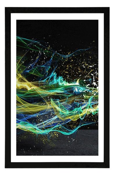 Poster cu passepartout abstracție modernă colorată