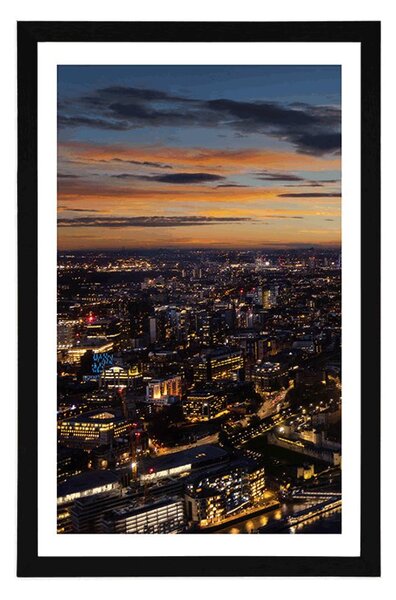 Poster cu passepartout vedere aeriană la Londra