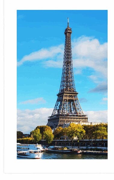 Poster cu passepartout panoramă frumoasă a Parisului