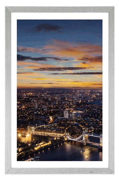 Poster cu passepartout vedere aeriană la Tower Bridge