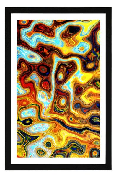 Poster cu passepartout abstracție colorată