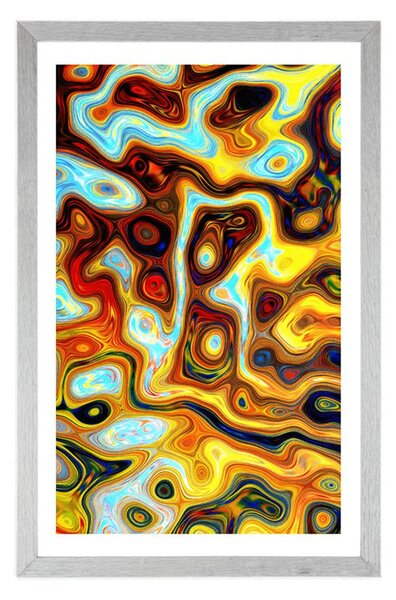 Poster cu passepartout abstracție colorată