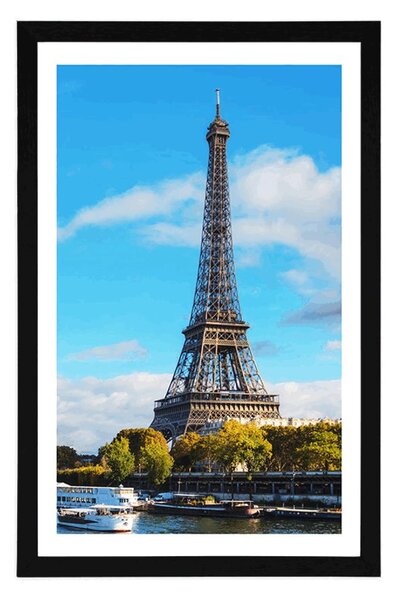 Poster cu passepartout panoramă frumoasă a Parisului