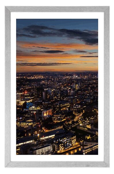 Poster cu passepartout vedere aeriană la Londra