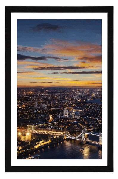 Poster cu passepartout vedere aeriană la Tower Bridge