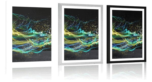 Poster cu passepartout abstracție modernă colorată