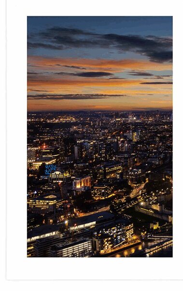 Poster cu passepartout vedere aeriană la Londra