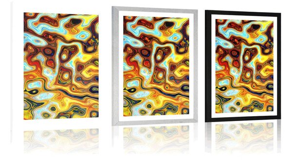 Poster cu passepartout abstracție colorată
