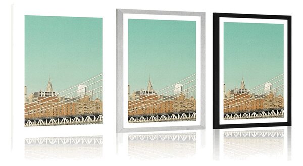 Poster cu passepartout zgârie-nori în New York