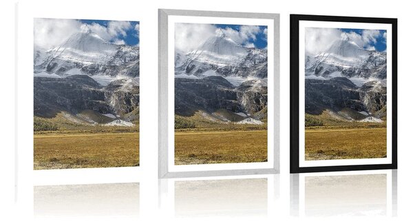 Poster cu passepartout peisaj montan maiestuos
