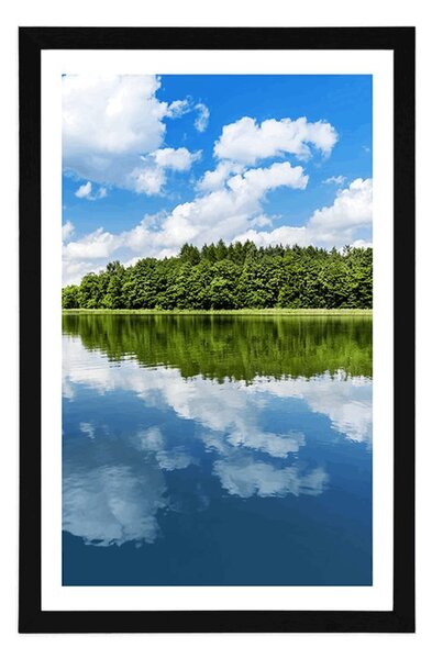Poster cu passepartout natura în perioada de vară