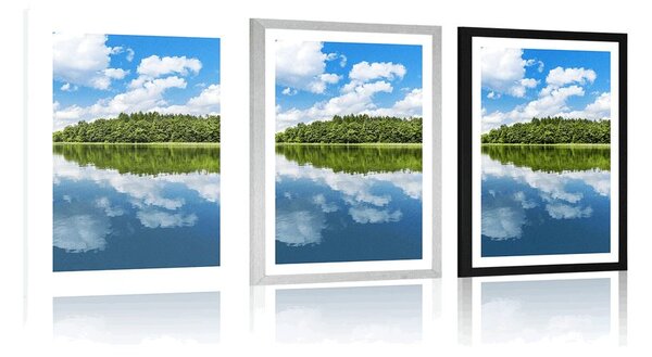 Poster cu passepartout natura în perioada de vară