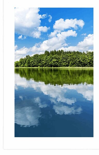 Poster cu passepartout natura în perioada de vară