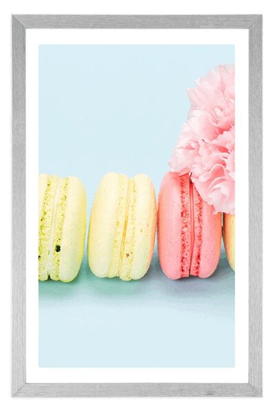 Poster cu passepartout macaroons delicioase