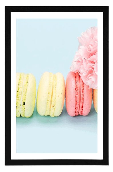 Poster cu passepartout macaroons delicioase
