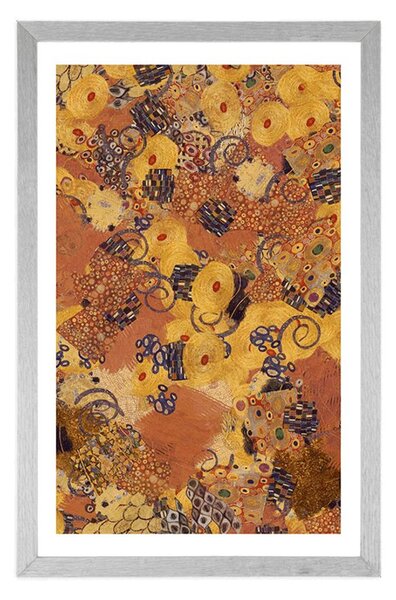 Poster cu passepartout abstracție inspirată de G. Klimt
