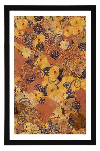 Poster cu passepartout abstracție inspirată de G. Klimt