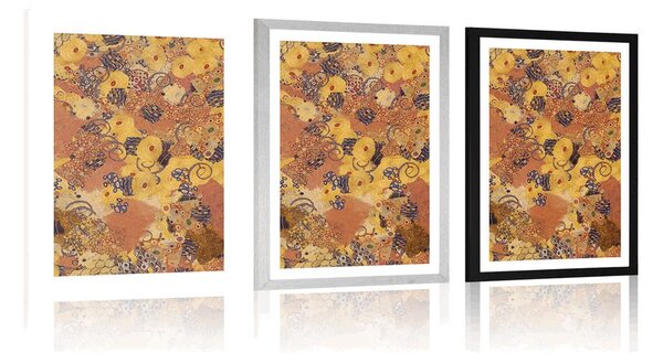 Poster cu passepartout abstracție inspirată de G. Klimt
