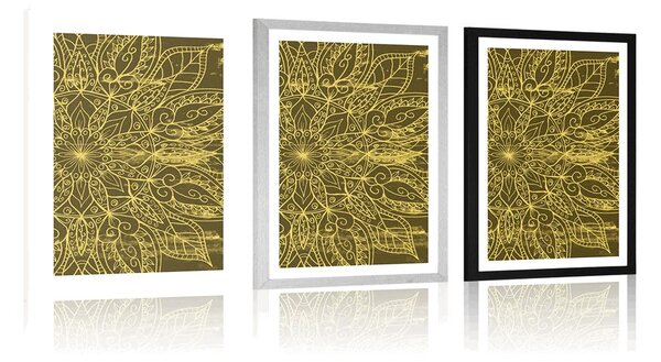 Poster cu passepartout textură de Mandala