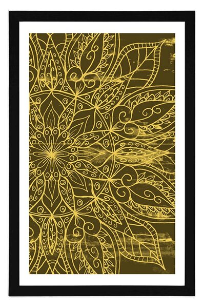 Poster cu passepartout textură de Mandala