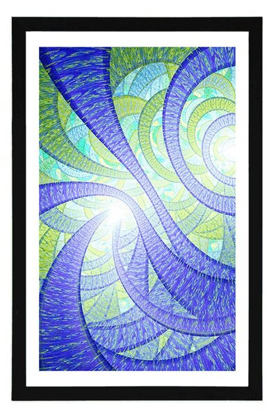 Poster cu passepartout abstracție fractală