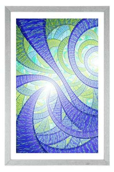 Poster cu passepartout abstracție fractală