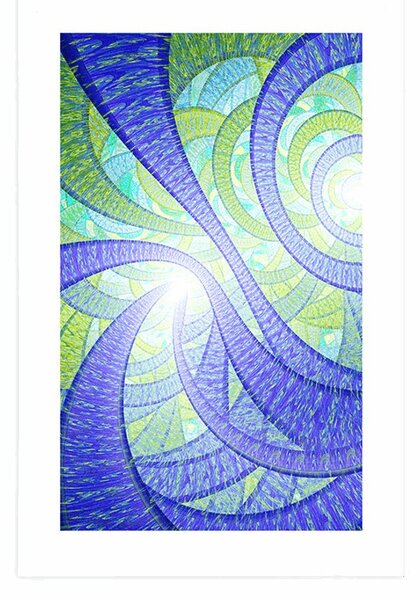 Poster cu passepartout abstracție fractală