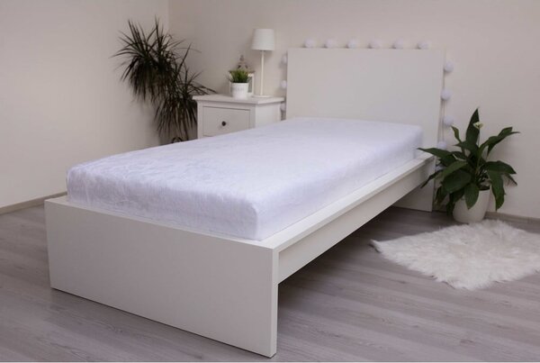 Cearceaf alb din micropluș cu elastic 90x200 cm – Jerry Fabrics