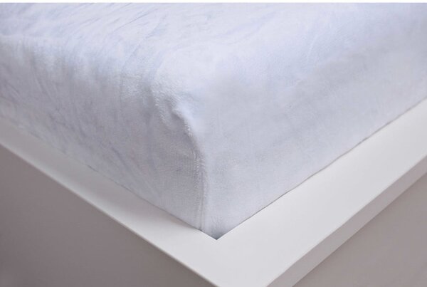 Cearceaf alb din micropluș cu elastic 90x200 cm – Jerry Fabrics