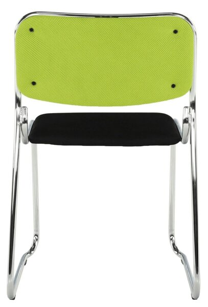Scaun BULUT, verde/negru/crom, piele ecologica/metal, 50x56x76 cm