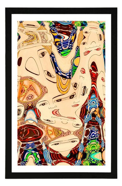 Poster cu passepartout mamă în design abstract