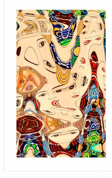 Poster cu passepartout mamă în design abstract
