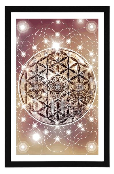 Poster cu passepartout Mandala fermecătoare