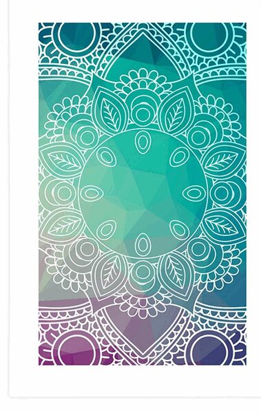 Poster cu passepartout Mandala pastelată