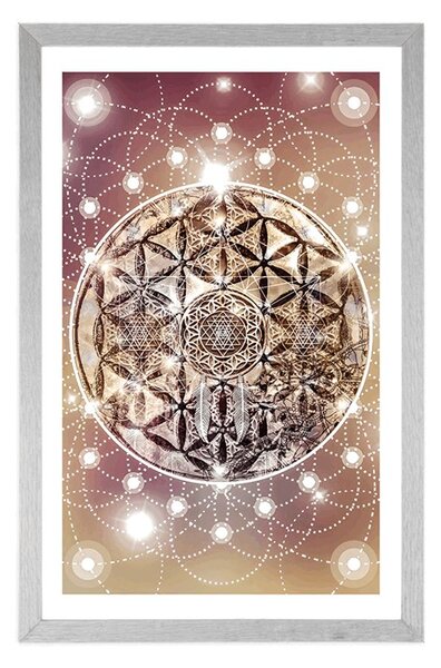 Poster cu passepartout Mandala fermecătoare