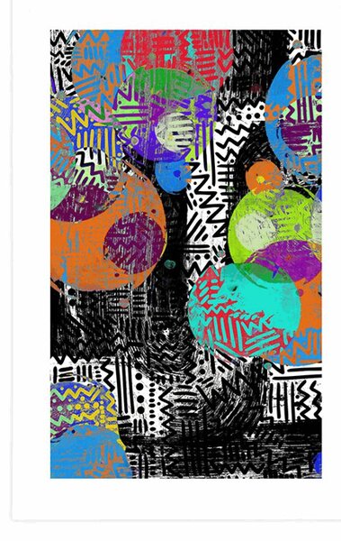 Poster cu passepartout compoziție abstractă