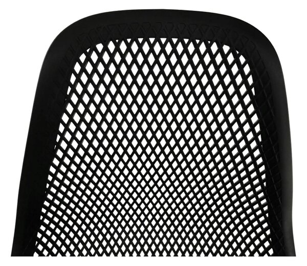 Scaun TEGRA TYP 2, negru, plastic/metal, 37x53x86 cm