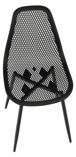 Scaun TEGRA TYP 2, negru, plastic/metal, 37x53x86 cm