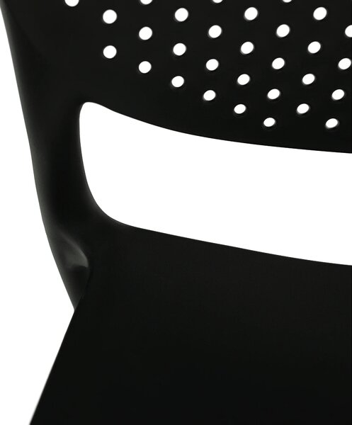 Scaun FEDRA NEW, negru, plastic, 46x53x81.5 cm
