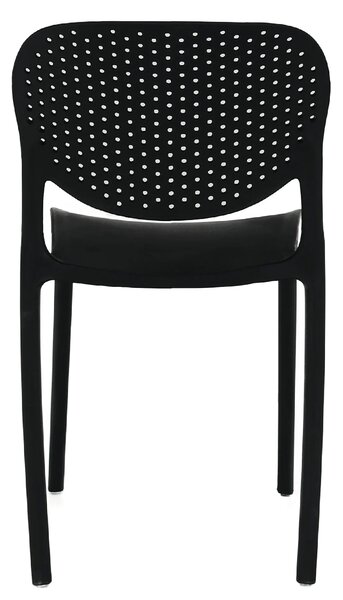 Scaun FEDRA NEW, negru, plastic, 46x53x81.5 cm
